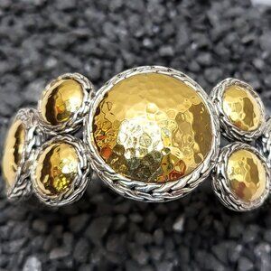 John Hardy Rare Palu .925 & 22kt Gold Cuff Bracelet